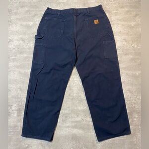 Carhartt Mens Pants B11 MDT Navy Blue Original Dungaree Fit Carpenter 40x30